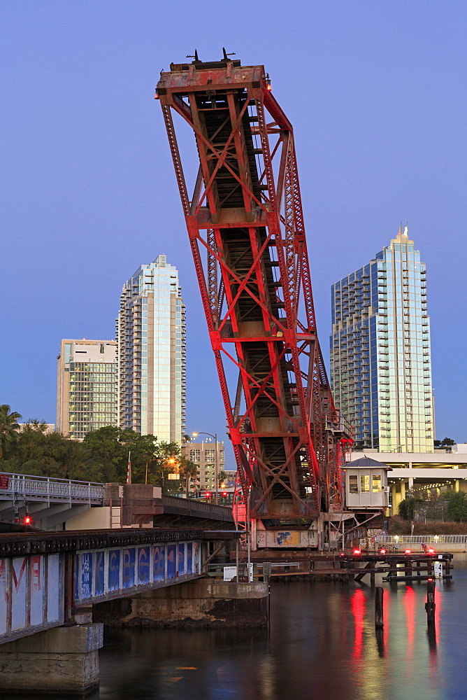 Cass Street and CSX Bridges over the Hillsborough River, Tampa, Florida, United States of America, North America