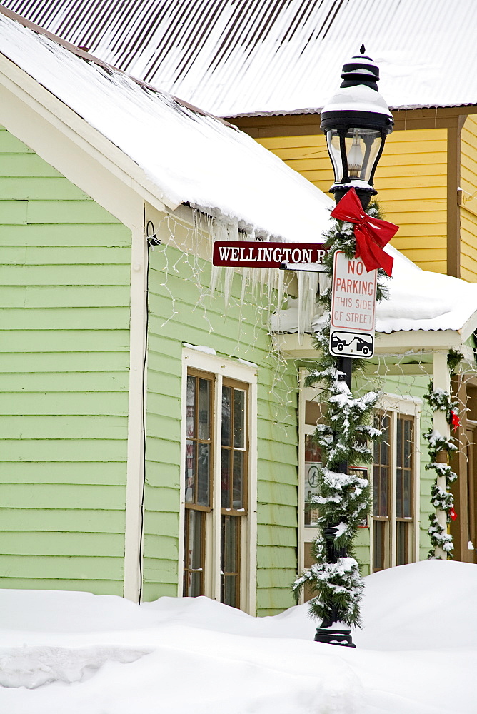 Stores in downtown Breckenridge, Rocky Mountains, Colorado, United States of America, North America