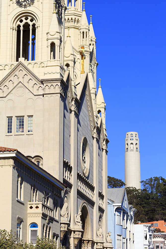 Coit Tower, North Beach District, San Francisco, California, United States of America, North America 