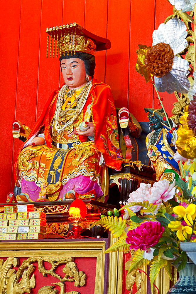 Buddha in Hainan Temple, Georgetown, Penang Island, Malaysia, Southeast Asia, Asia