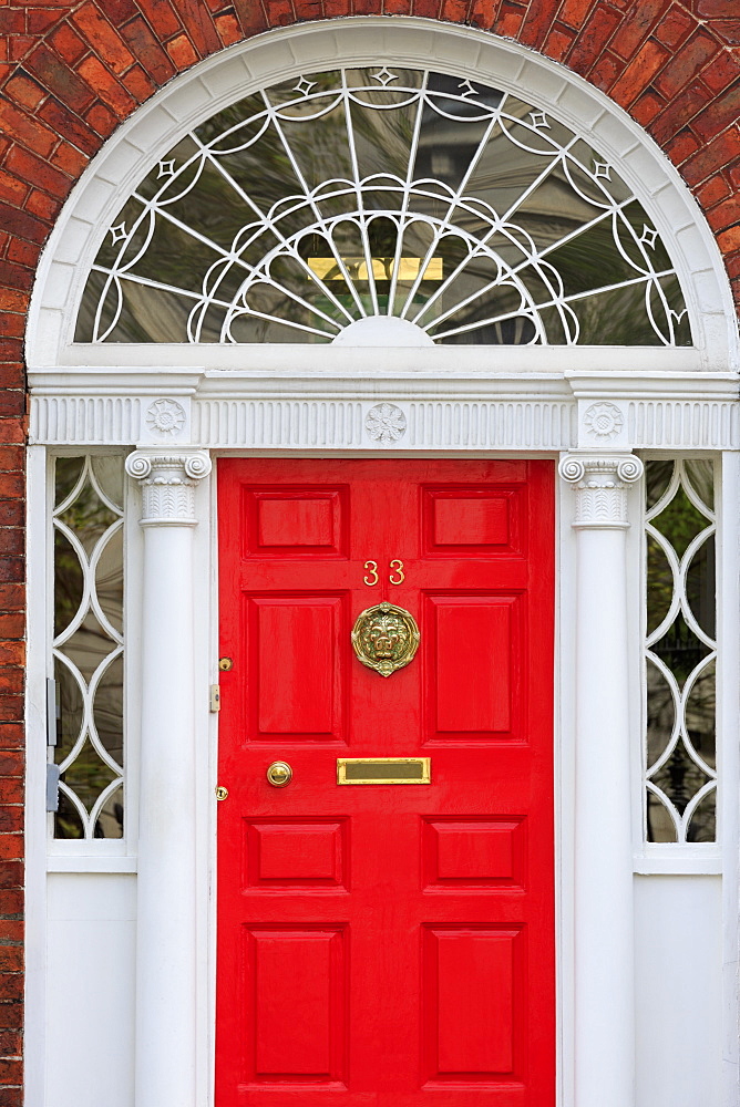 Georgian Door, Merrion Street Upper, Dublin City, County Dublin, Republic of Ireland, Europe