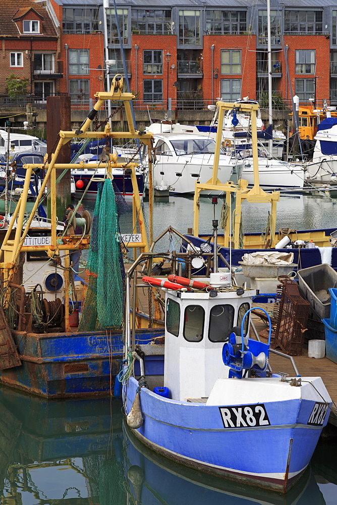 Fishing boats, Portsmouth, Hampshire, England, United Kingdom, Europe