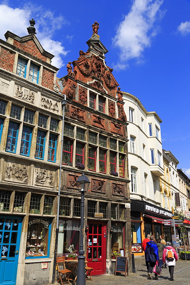 Stores on Kraanlei Street, Ghent, East Flanders, Belgium, Europe