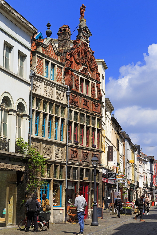 Stores on Kraanlei Street, Ghent, East Flanders, Belgium, Europe