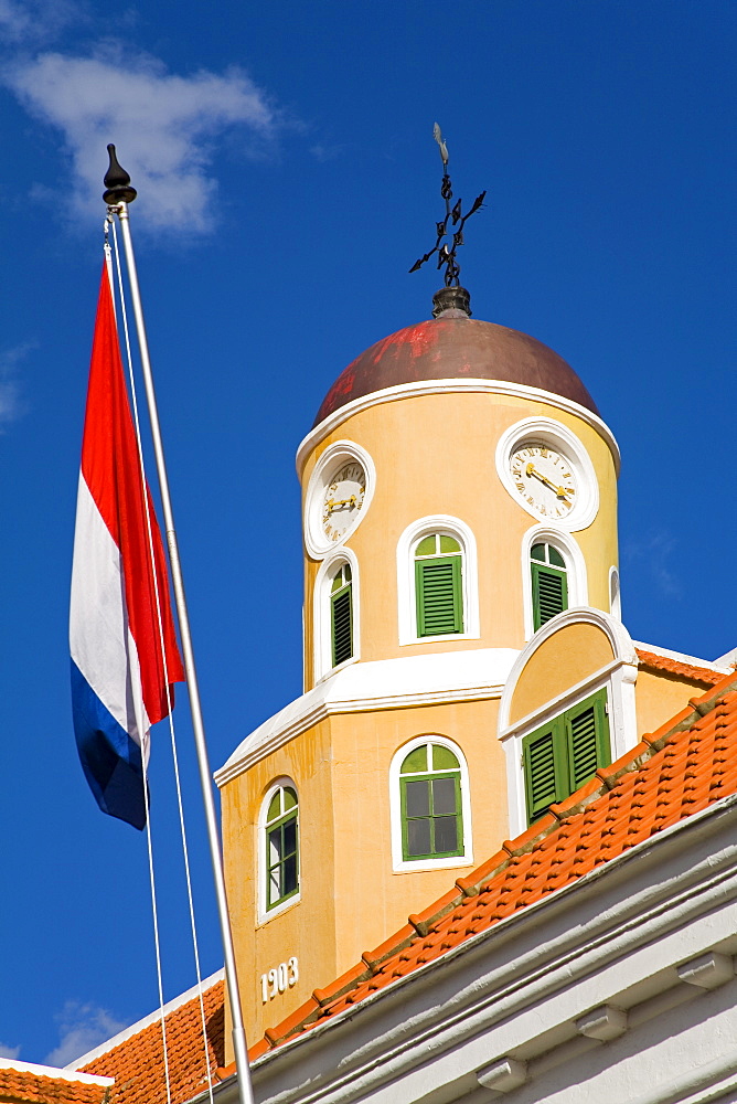 Fort Church in Fort Amsterdam, Punda District, Willemstad, Curacao, Netherlands Antillies, West Indies, Caribbean, Central America