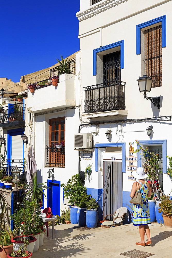 Historic Barrio Santa Cruz District, Alicante City, Spain, Europe