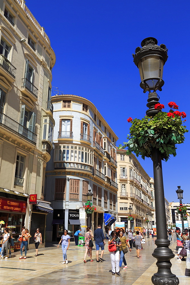 Marques de Larios Street, Malaga City, Andalusia, Spain, Europe