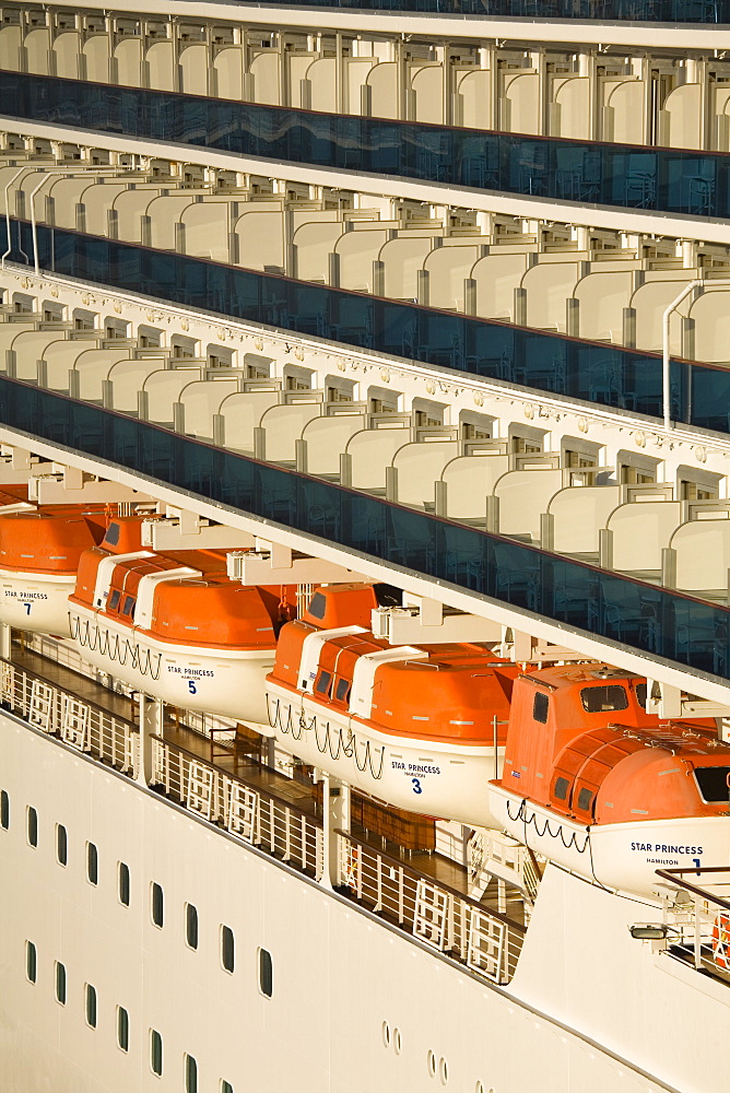 Side of a cruise ship, Port Everglades, Fort Lauderdale, Florida, United States of America, North America