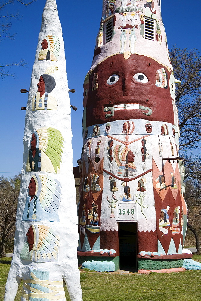 Galloway Totem Pole Park, City of Foyil, Historic Route 66, Oklahoma, United States of America, North America