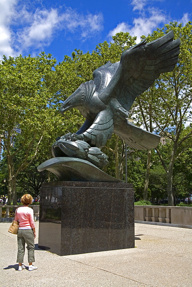 World War Two Monument at Battery Park, Lower Manhattan, New York City, New York, United States of America, North America