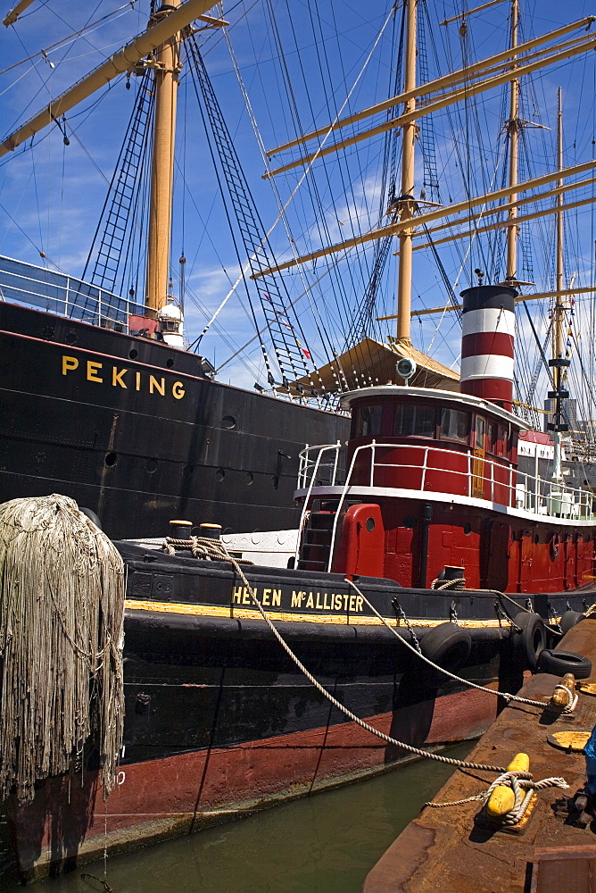 Sail Ship, South Street Seaport Museum, Lower Manhattan, New York City, New York, United States of America, North America