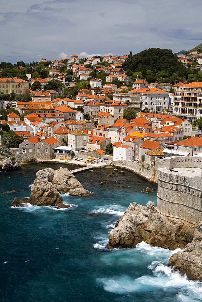 Red tiled roofs, Dubrovnik, Dalmatia, Croatia, Europe