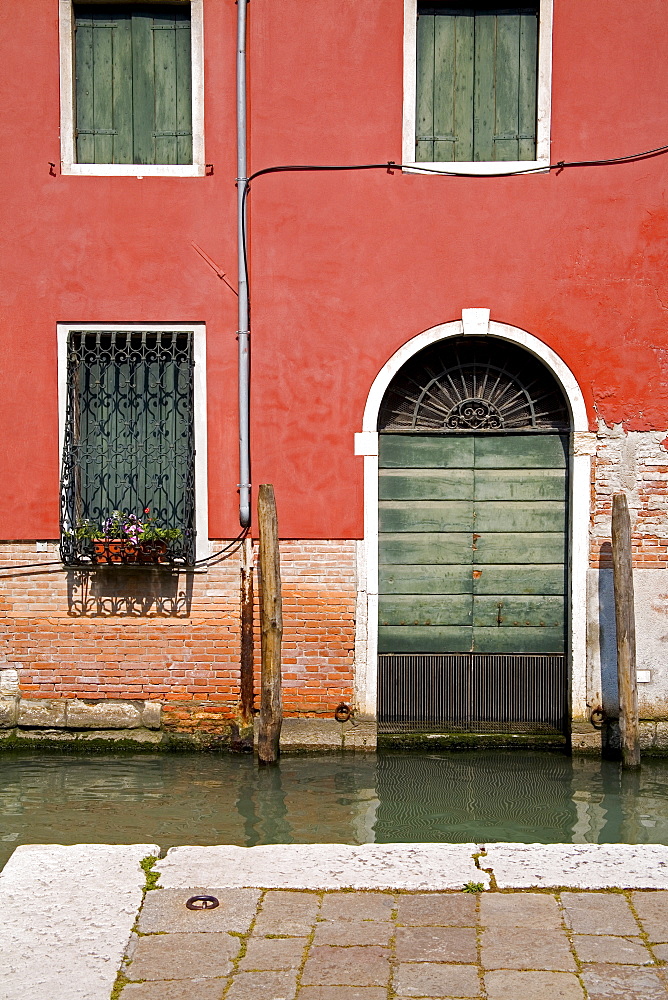 Architectural detail in Campo San Vidal, San Marco District, Venice, Veneto, Italy, Europe