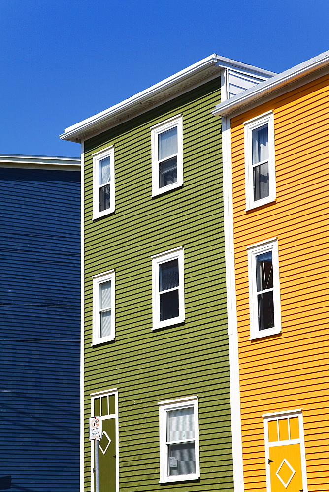 Colourful houses in St. John's City, Newfoundland, Canada, North America