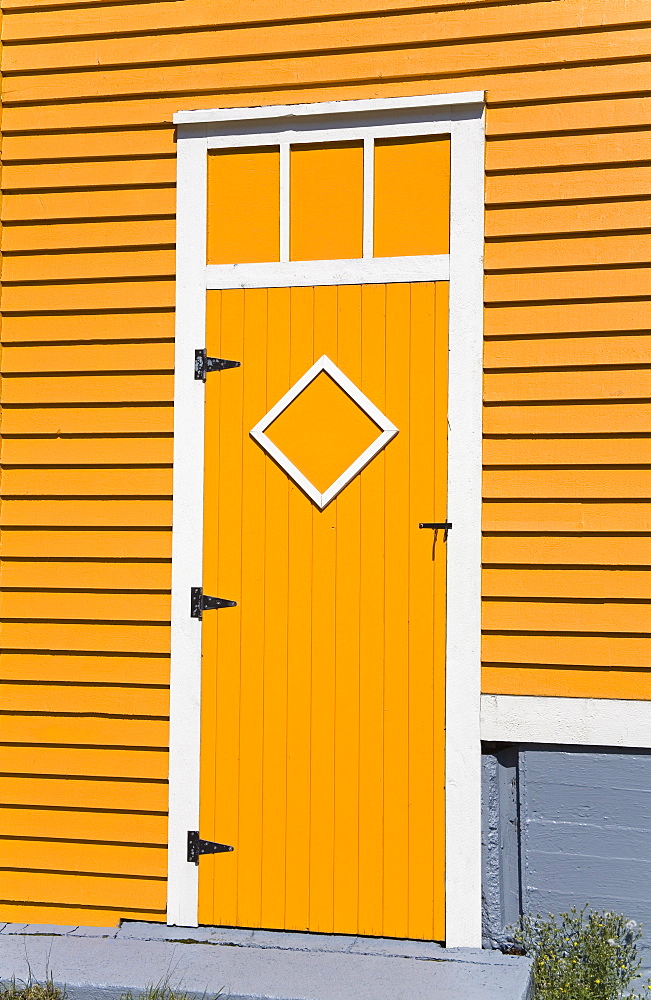 Colorful door in St. John's City, Newfoundland, Canada, North America