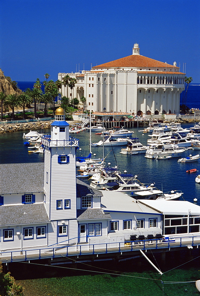 Yacht Club building and casino, Avalon City, Catalina Island, southern California, United States of America, North America