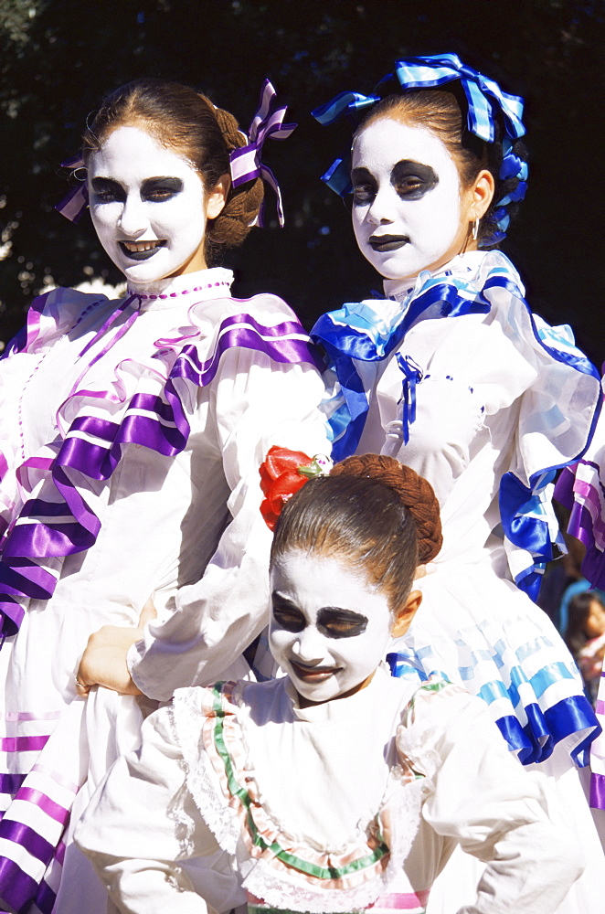 Dia de los Muertos (Day of the Dead) festival, Olvera Street, Los Angeles, California, United States of America, North America