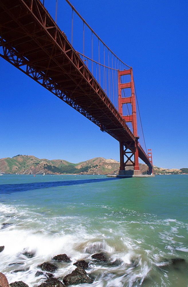 Golden Gate Bridge from Fort Point, San Francisco, California, United States of America, North America