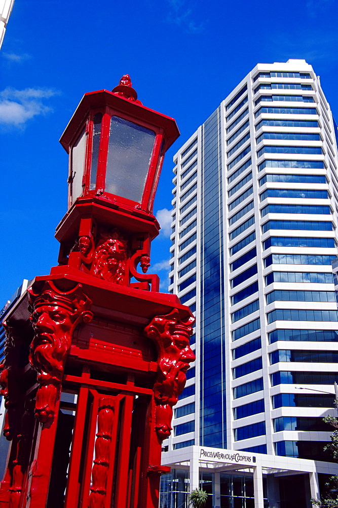 Ornate lamp, Quay Street, Auckland, North Island, New Zealand, Pacific