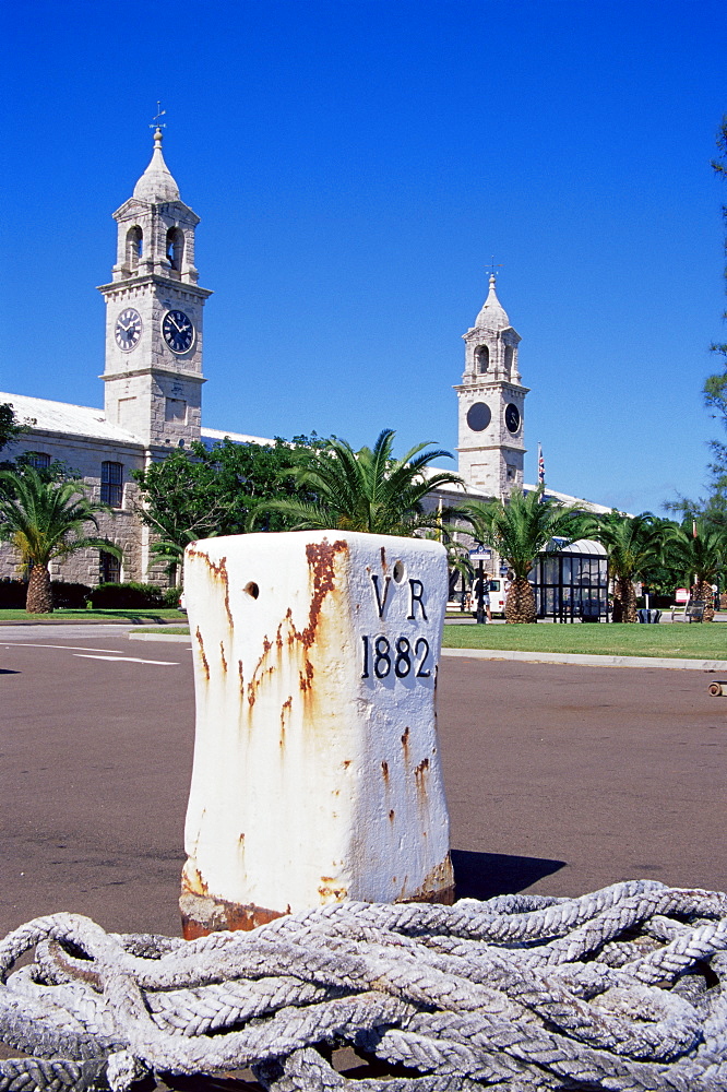 Clock towers, Royal Naval Dockyard, Sandys Parish, Bermuda, Central America