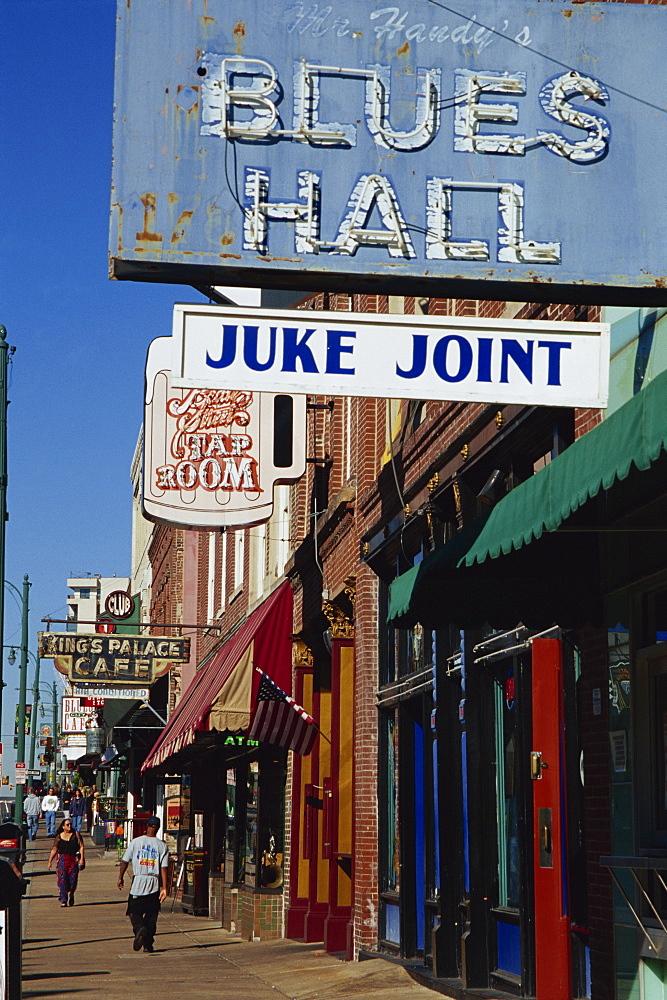 Signs on Beale Street, Memphis, Tennessee, United States of America, North America