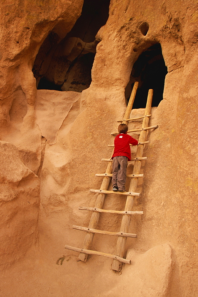 Cave rooms, Bandelier National Monument, New Mexico, United States of America, North America