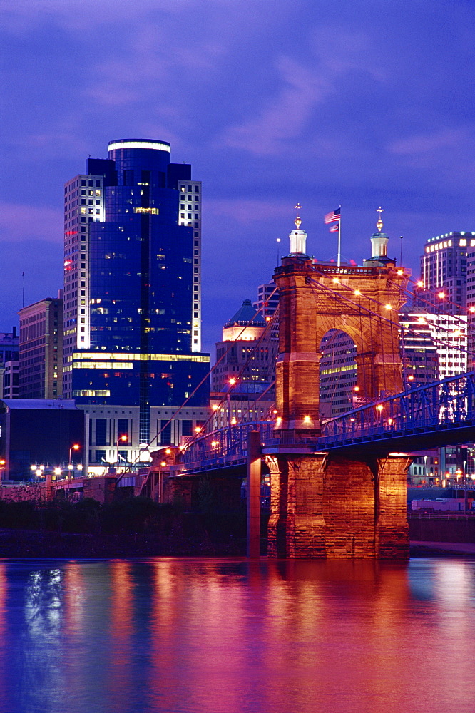 Roebling Suspension Bridge, Cincinnati, Ohio, United States of America, North America