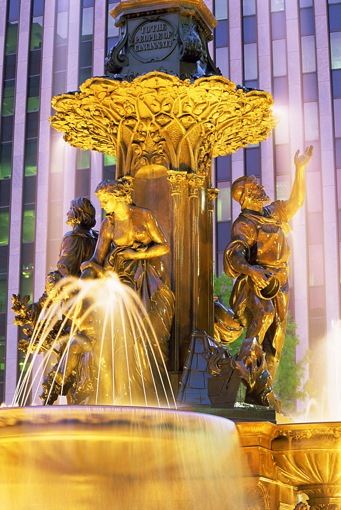 Tyler Davidson fountain, Fountain Square, Cincinnati, Ohio, United States of America, North America