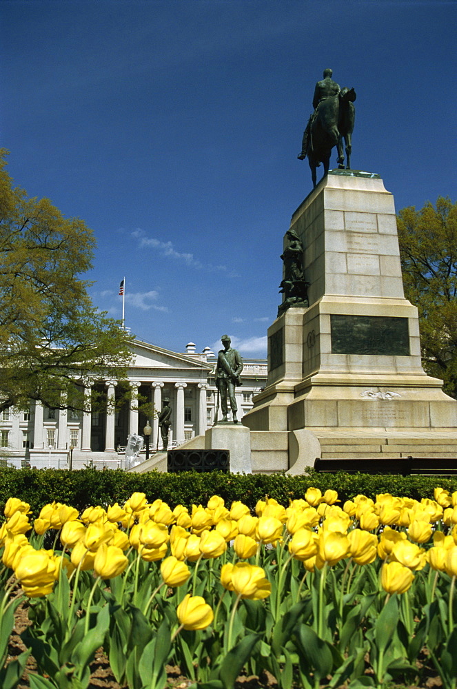 Civil War Memorial outside Department of the Treasury, Washington D.C., United States of America, North America