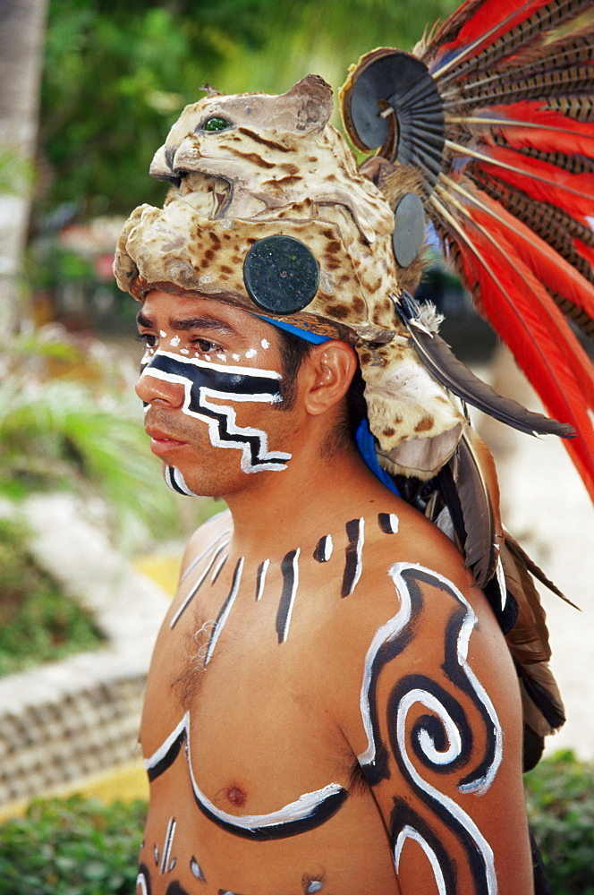 Mayan Indian dancer, Zihuatanejo, Guerrero, Mexico, North America