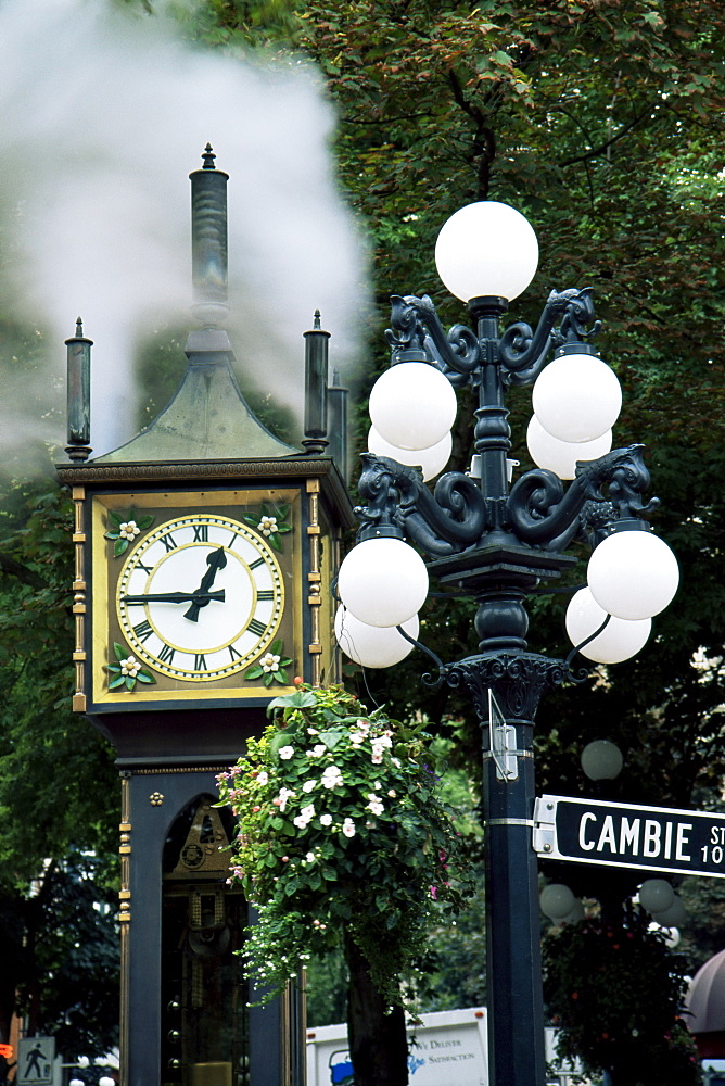 Steam clock, Gastown, Vancouver, British Columbia, Canada, North America