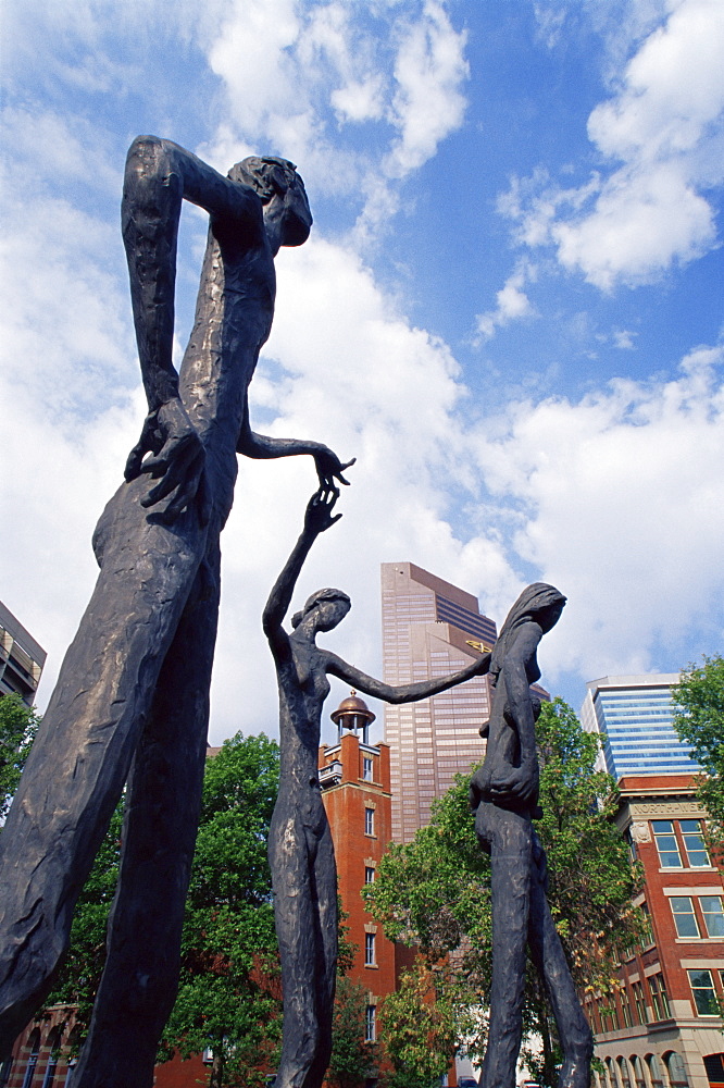 The Family of Man sculpture, Board of Education Gardens, Calgary, Alberta, Canada, North America