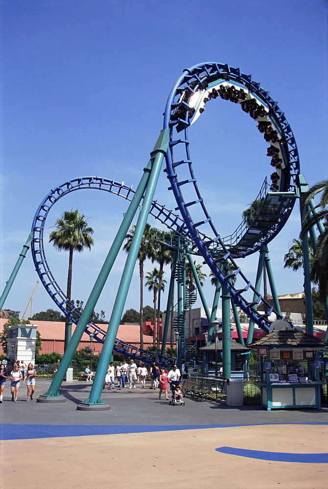 Boomerang roller coaster, Knotts Berry Farm, Buena Park, California, United States of America, North America