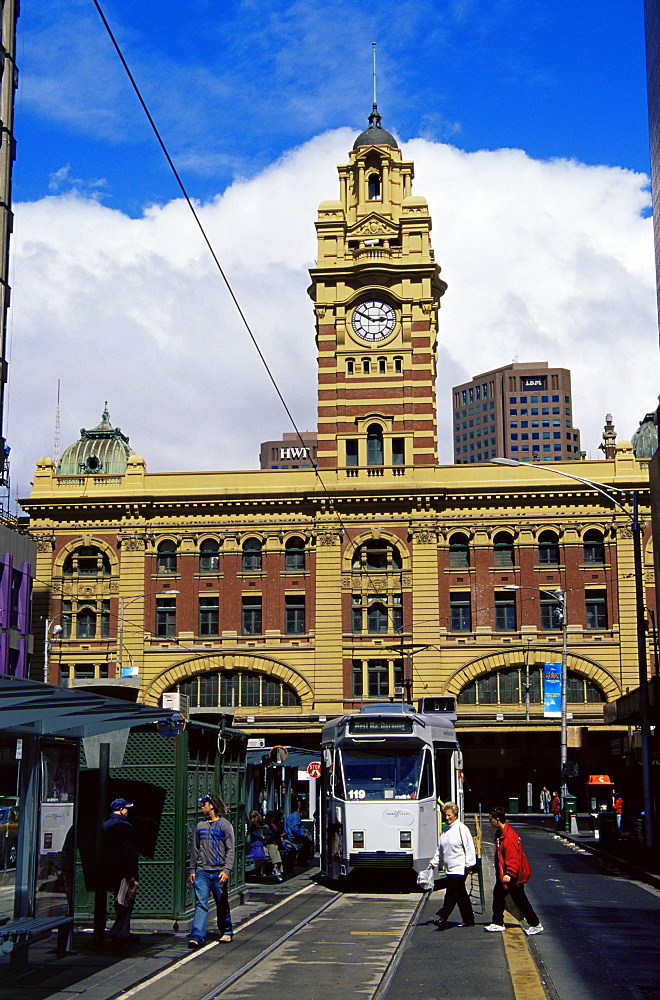 Flinders Street station and Elizabeth Street, Melbourne, Victoria, Australia, Pacific