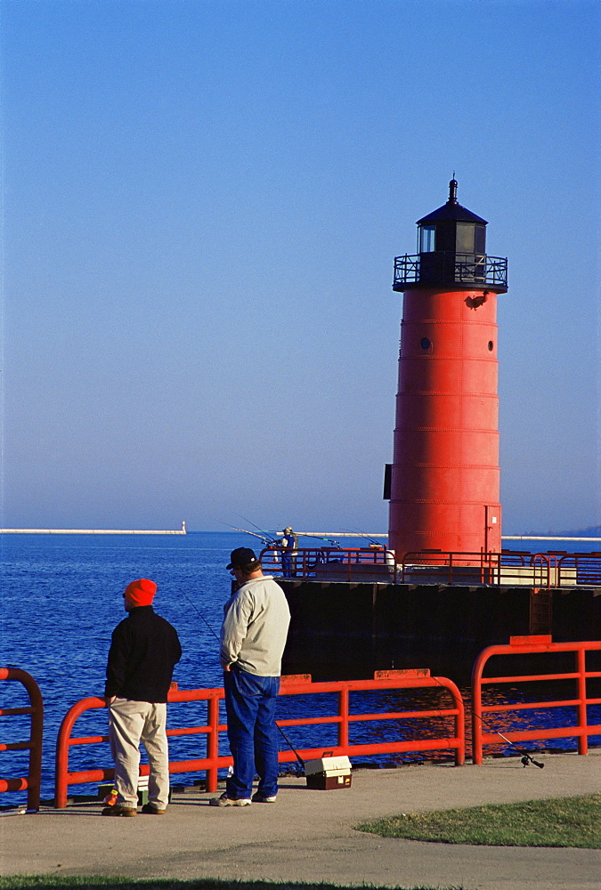 Milwaukee Pierhead lighthouse, Milwaukee, Wisconsin, United States of America, North America