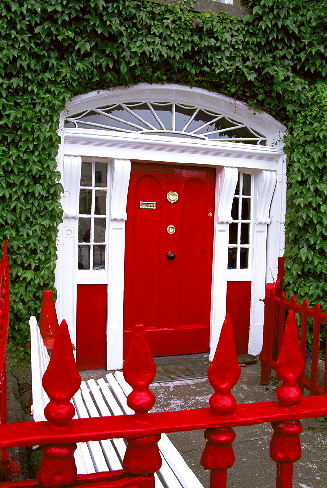 Georgian doorway, Town of Westport, County Mayo, Connacht, Republic of Ireland, Europe