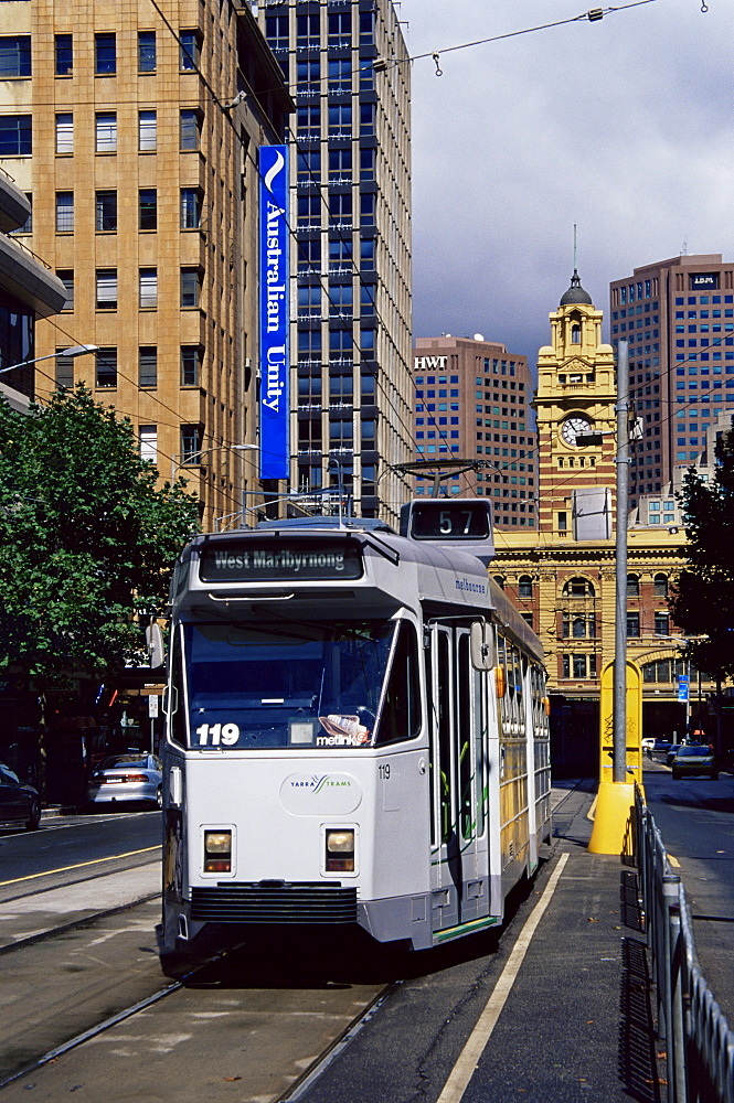 Flinders Street station and Elizabeth Street, Melbourne, Victoria, Australia, Pacific