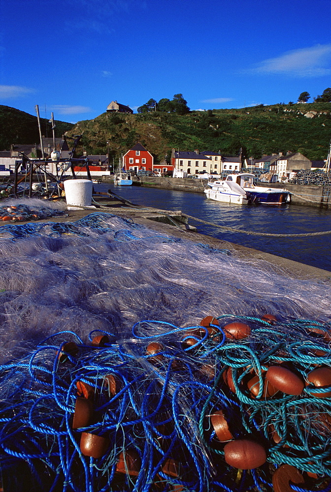 Fishing nets, Passage East village, County Waterford, Munster, Republic of Ireland, Europe