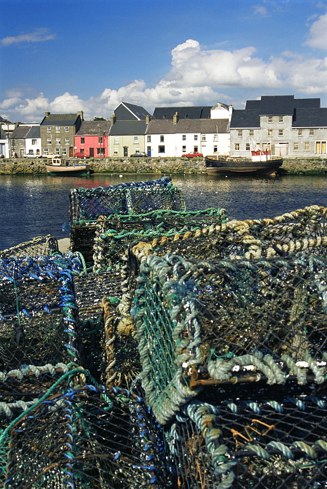 Lobster traps, Galway Harbour, County Galway, Connacht, Republic of Ireland, Europe