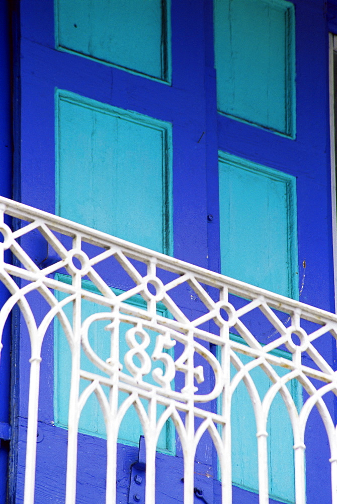 Balcony detail, Marisol Restaurant, Charlotte Amalie, St. Thomas, U.S. Virgin Islands, West Indies, Central America