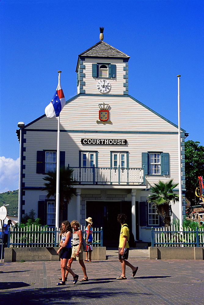 Old Courthouse Tower, Philipsburg, St. Maarten, West Indies, Caribbean, Central America