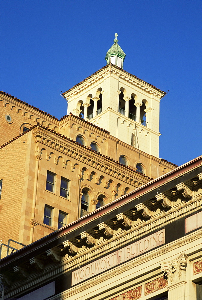 Historic buildings, Fifth Street, Gaslamp District, San Diego, California, United States of America, North America