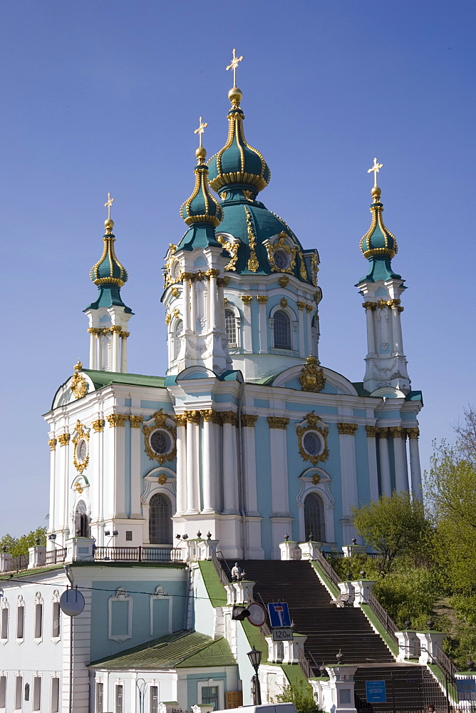 St. Andrews Church, Andreevsky Spusk, Kiev, Ukraine, Europe