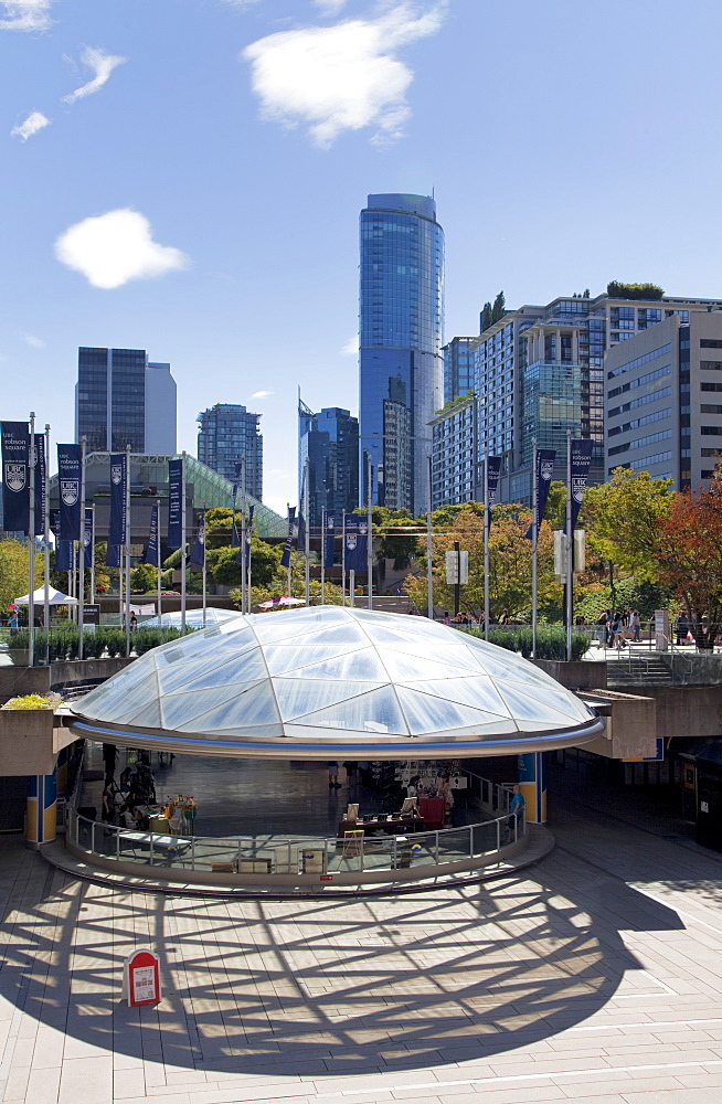 Ice Rink, Robson Square, Downtown, Vancouver, British Columbia, Canada, North America