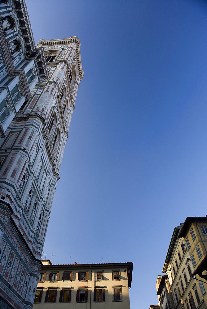 Campanile and Doumo, UNESCO World Heritage Site, Piazza Di San Giovanni, Florence, Tuscany, Italy, Europe