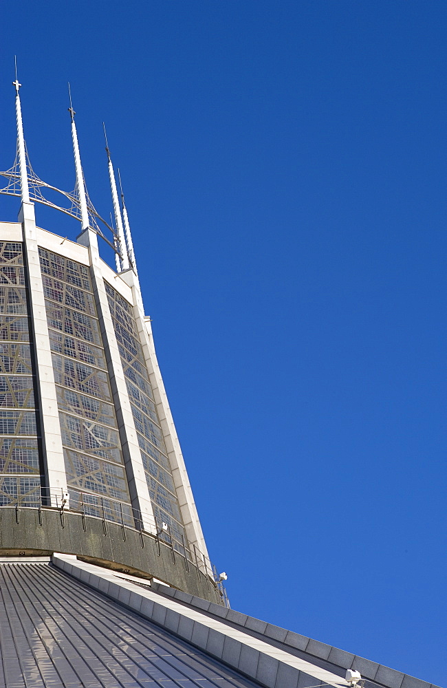 Detail of Metropolitan Cathedral of Christ the King, Liverpool, Merseyside, England, United Kingdom, Europe