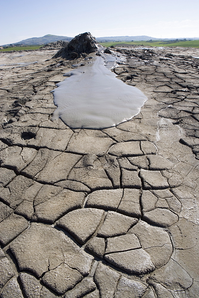 Hot mud, Vulcanetti di Macalube, Sicily, Italy, Europe