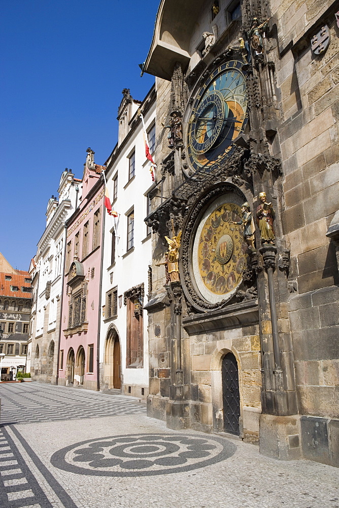 Town Hall Clock (Astronomical clock), Old Town Square, Old Town, Prague, Czech Republic, Europe