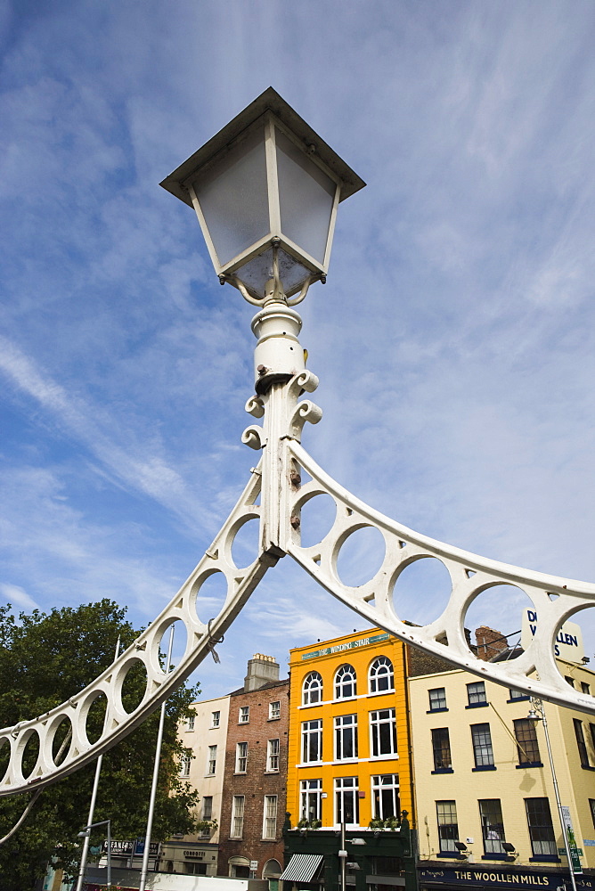 Detail of Ha'penny Bridge, River Liffey, Dublin, Republic of Ireland, Europe