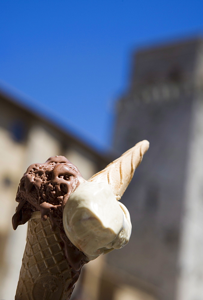 Ice Cream in San Gimignano, Tuscany, Italy, Europe